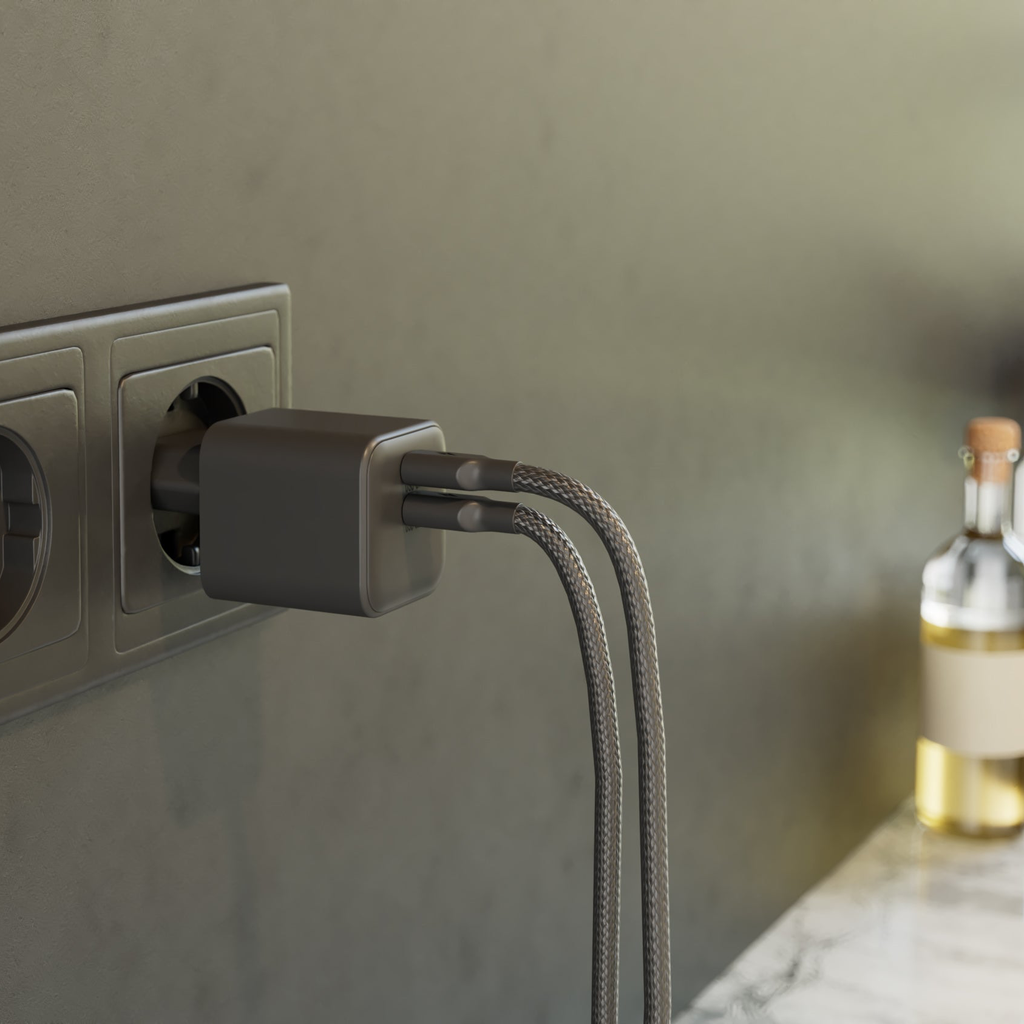 Zens compact USB-C + USB-A Power Adapter (EU) |  30-100W